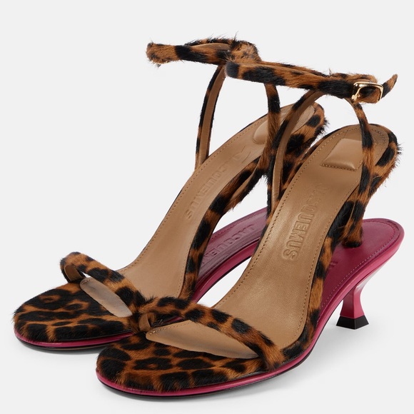 JACQUEMUS Les Doubles Ankle-Strap Bicolor Sandals - Picture 3 of 6